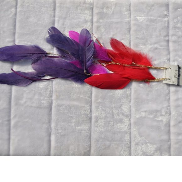 feather earring Lightweight Fancy Bohemian style. LOT OFF 4 PAIRS - Picture 4 of 7